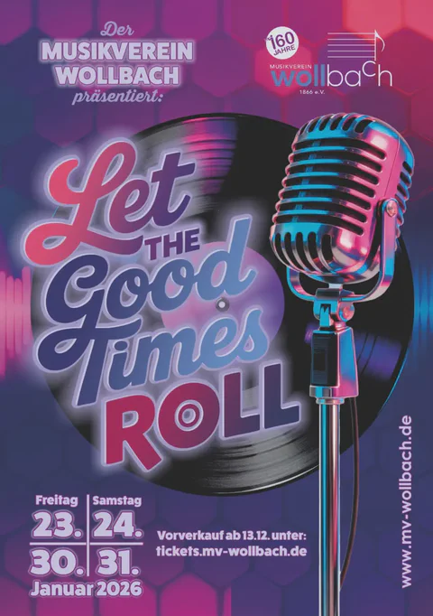 Flyer zum Jahreskonzert 2026: Let the Good Times Roll!