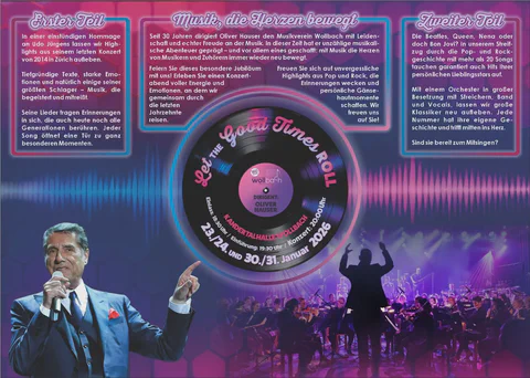 Flyer Jahreskonzert 2026 – Innenseite