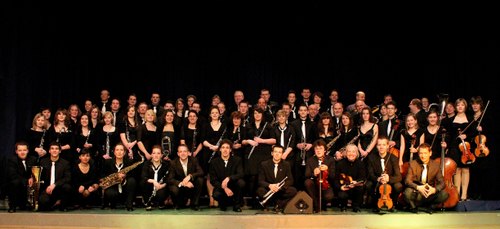 Der Musikverein vor dem Jahreskonzert 2011